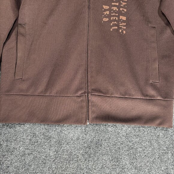 Vintage Blue Marlin SweatShirt Mens Medium Brown Full Zip Pockets Cotton Poly - Picture 4 of 10